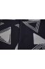 Black And White Triangle Block Print Cotton Fabric