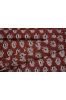 Maroon Paisley Block Printed Kalamkari Fabric 