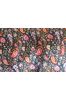 Black Paisley Polyester Satin Fabric