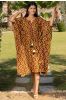 Mustard Printed Rayon Kaftan