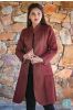 Maroon Bagru Block Printed Reversible Cotton Quilted Coat