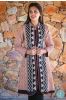 Maroon Bagru Block Printed Reversible Cotton Quilted Coat